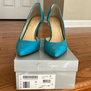 Jessica Simpson Cool Aqua Heels